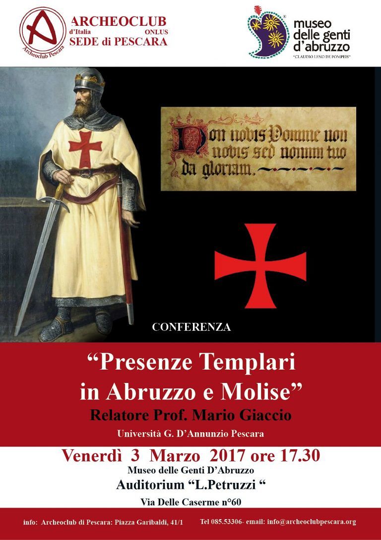 Pescara, al via la conferenza sui cavalieri Templari