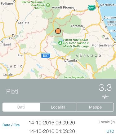 Terremoto Centro Italia, nuova scossa all’alba avvertita anche in Abruzzo