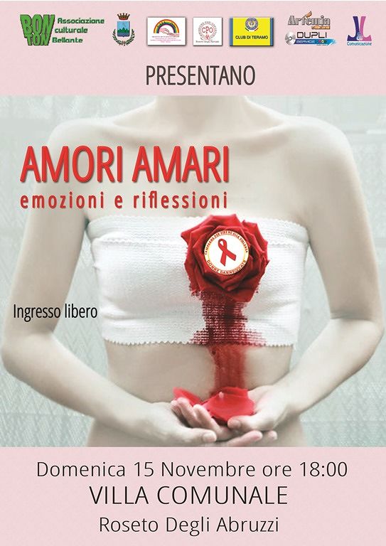 Roseto, “Amori Amari” in scena nel salone della Villa Comunale