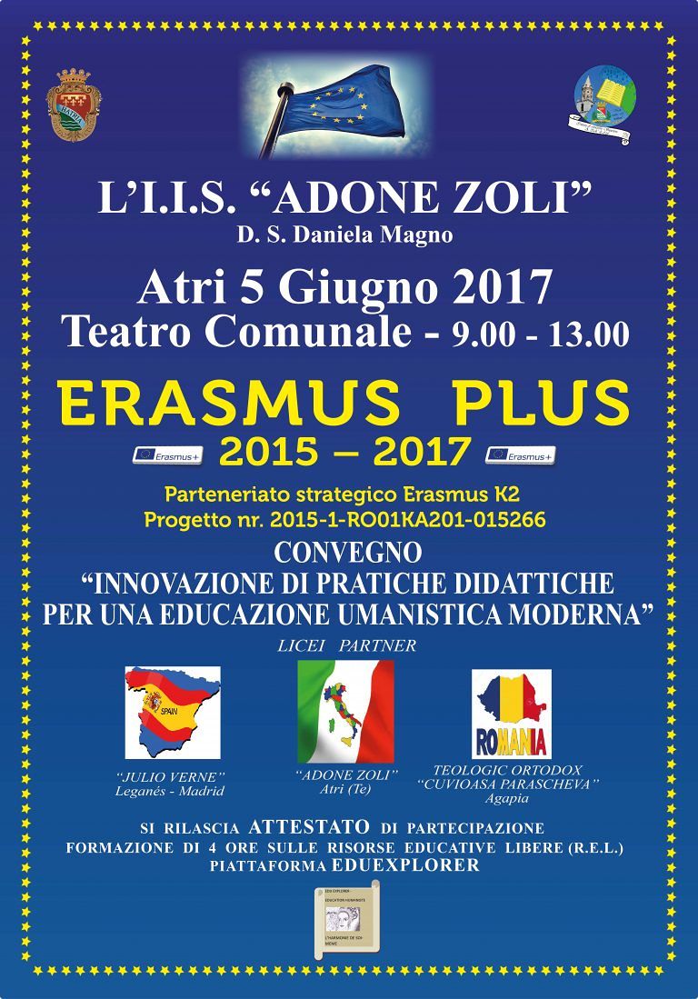 Atri, Istituto Zoli presenta piattaforma di studio in francese grazie all’Erasmus Plus