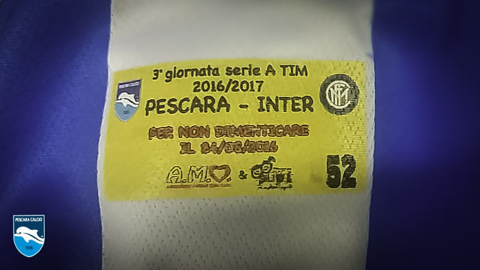 Pescara-Inter: maglie all’asta per i terremotati