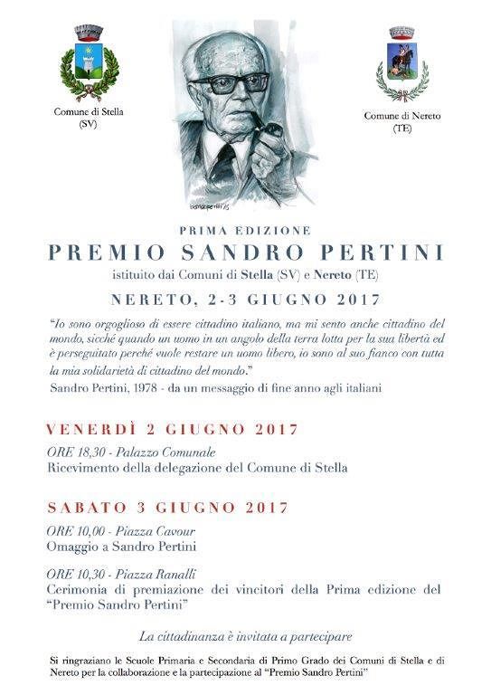 Nereto, Premio Sandro Pertini: tutto pronto per l’atto conclusivo