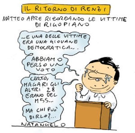 Hotel Rigopiano, vignetta del Fatto Quotidiano su Jessica Tinari: giovani PD furiosi