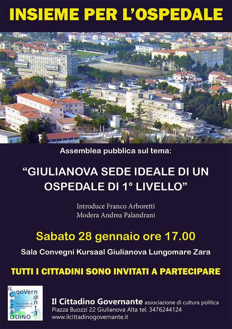 Giulianova, assemblea pubblica in difesa dell’ospedale