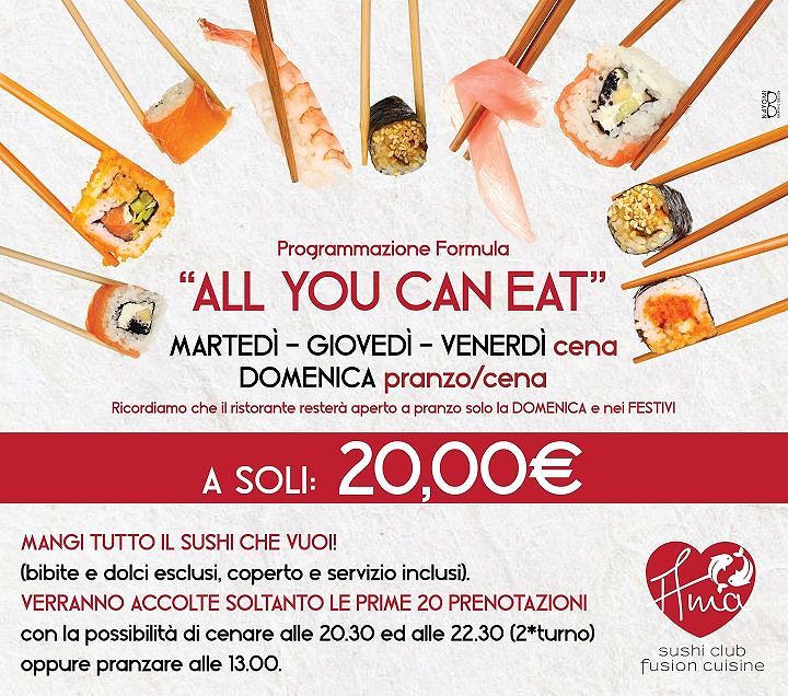 'All you can eat', mangi quanto vuoi da Ama Sushi Club | Giulianova
