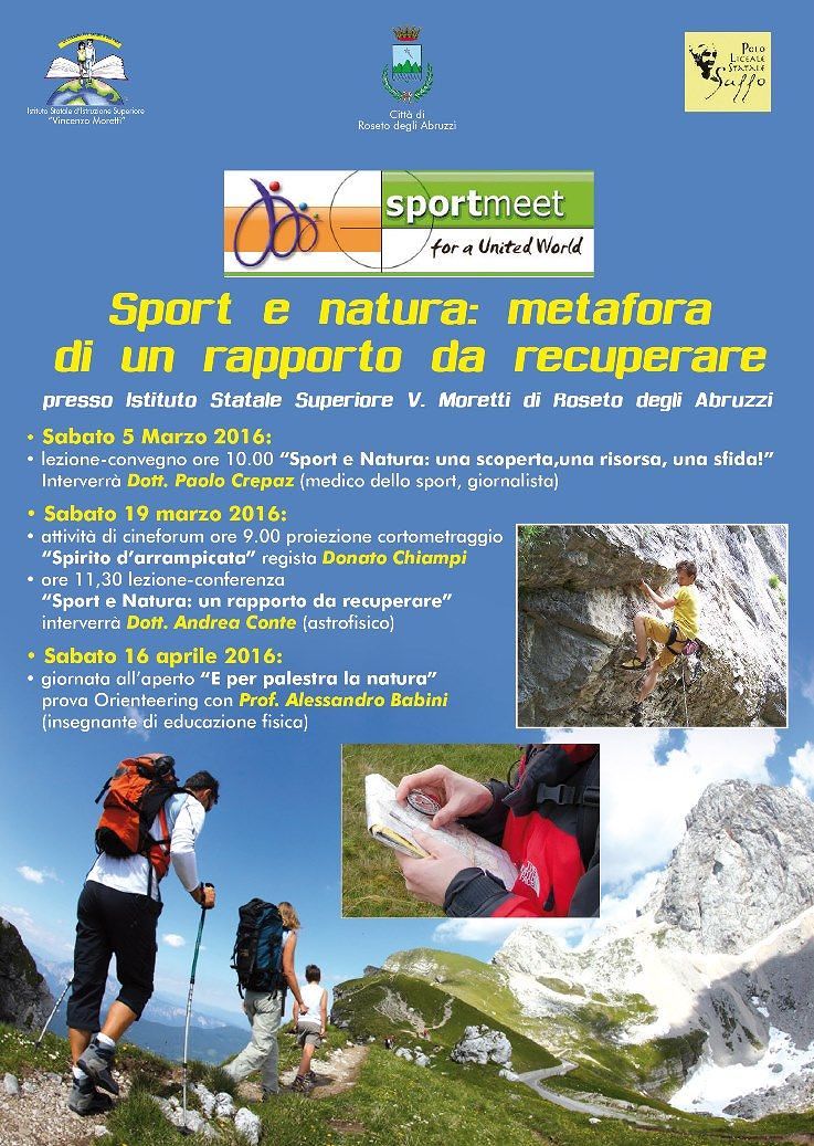 Roseto, Sportmeet Abruzzo: progetto tra sport e natura all’Istituto Moretti