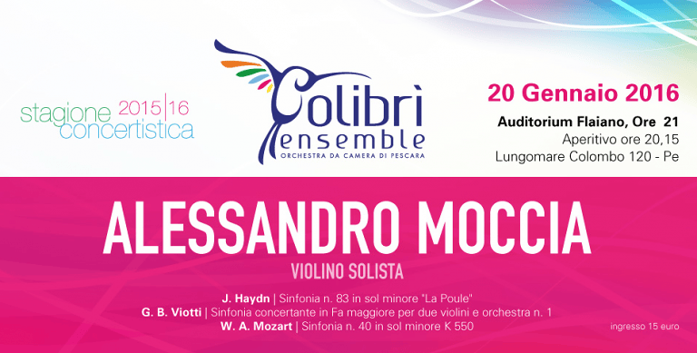 Pescara, il violinista Alessandro Moccia in concerto