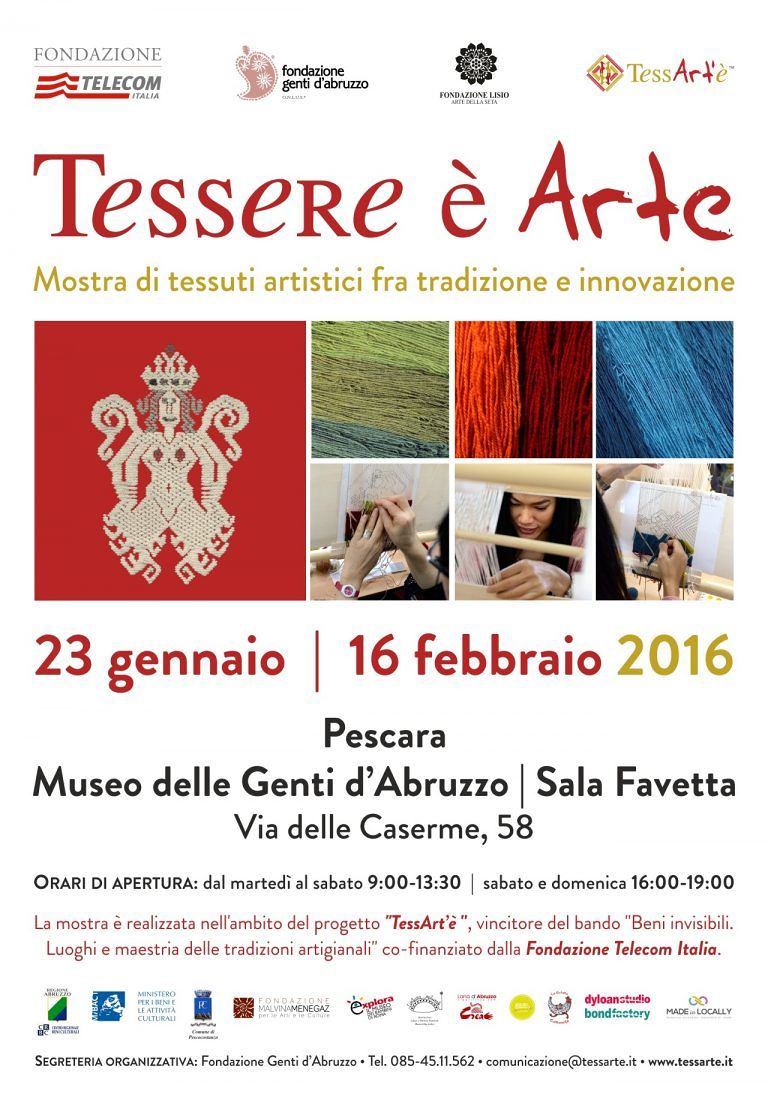 Pescara, l’artigianato tessile d’Abruzzo in mostra al Museo delle Genti