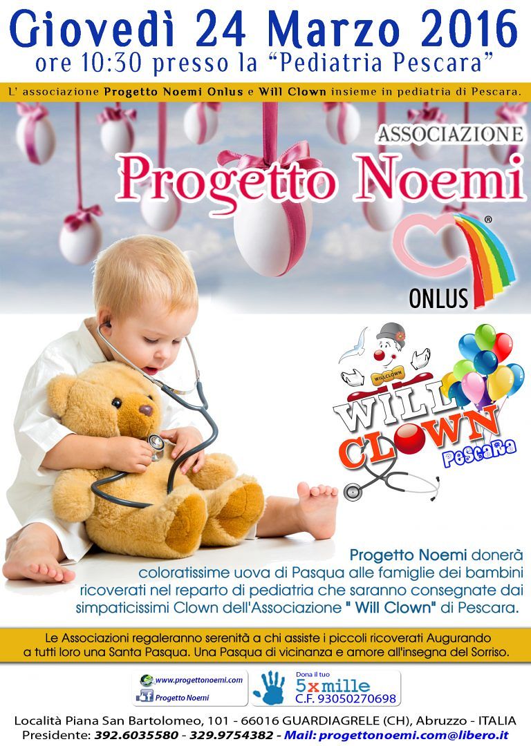 Pescara, dolce sorpresa in Pediatria: uova di Pasqua per i bambini