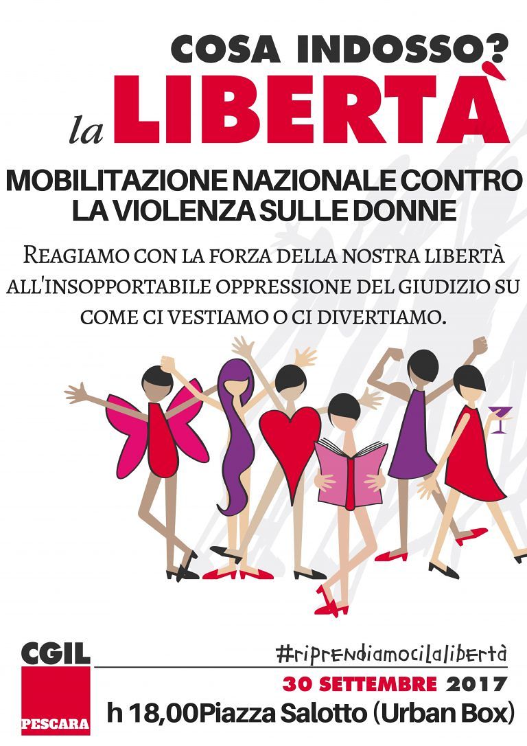 Pescara, Cgil in piazza contro la violenza sulle donne