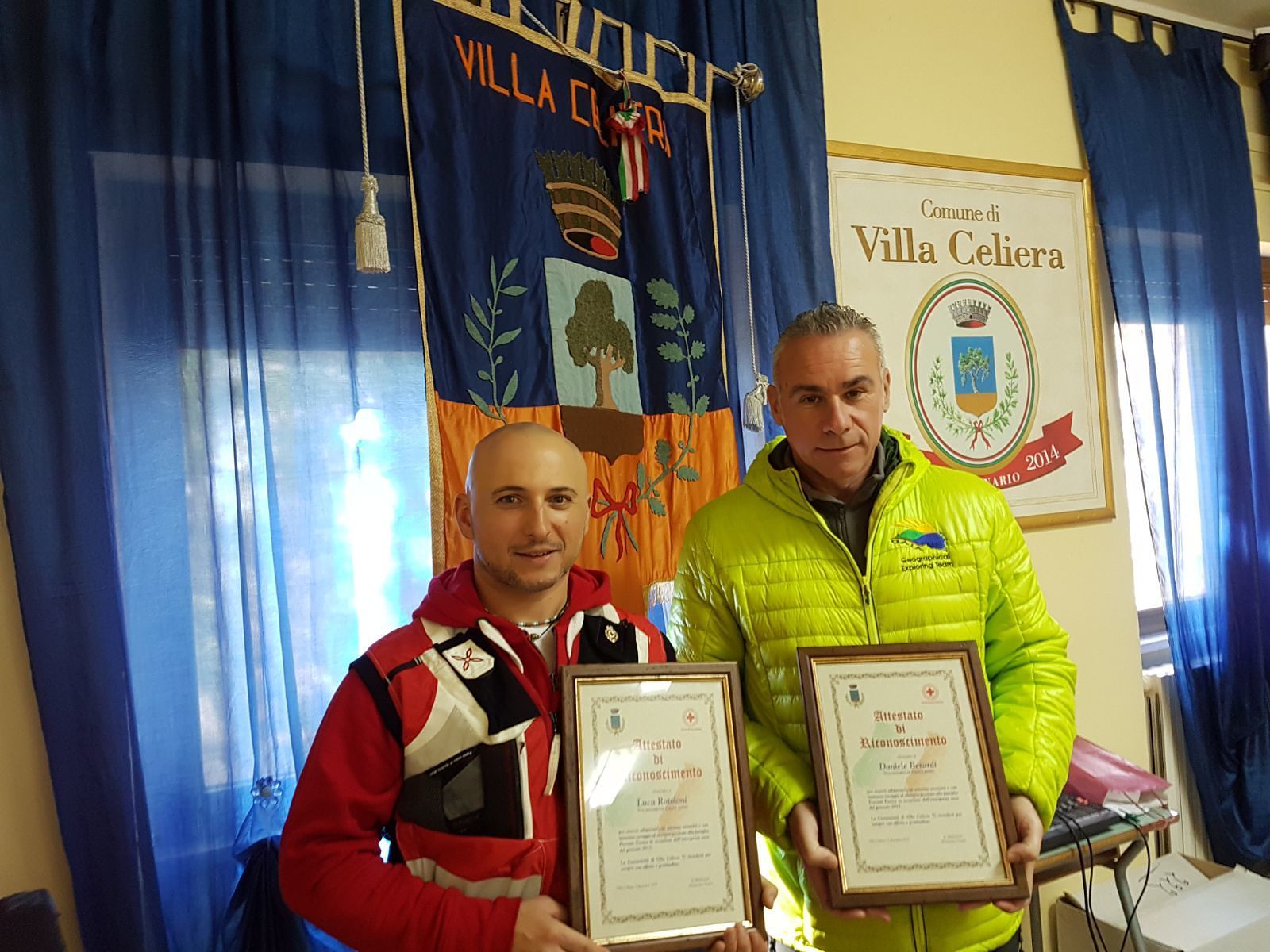 Villa Celiera, premiati due 'eroi' della neve Abruzzo Cityrumors