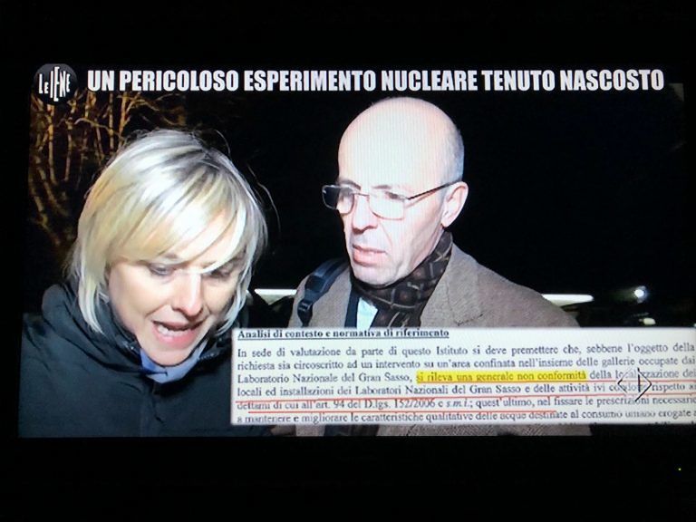Test nucleare al Gran Sasso, arrivano Le Iene. D’Alfonso ‘caccia’ la Toffa