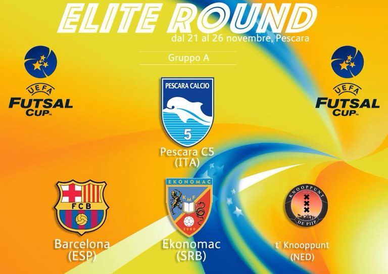 Calcio a 5: Barcellona, Ekonomac e T’Knoppount a Pescara per la Uefa Cup IL CALENDARIO
