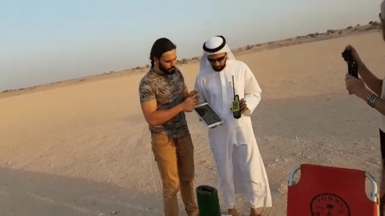 Il falconiere Granati a Dubai per le riprese de L’Arca di Noè