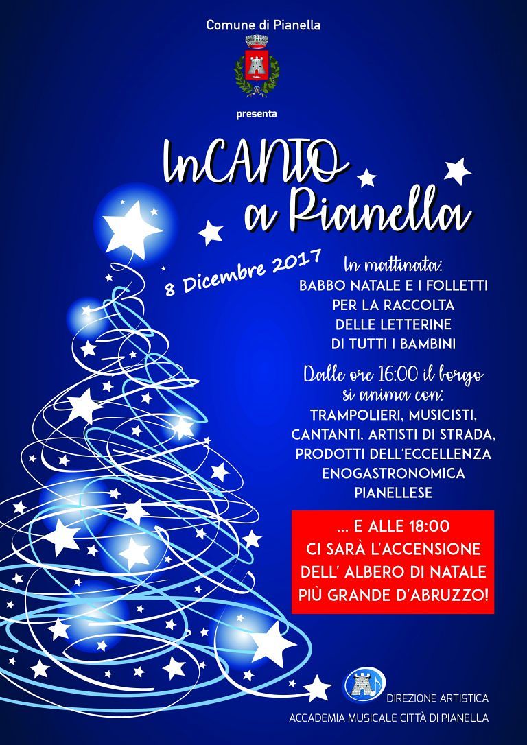 Pianella, pronto ad accendere le luci l’albero di Natale più grande d’Abruzzo