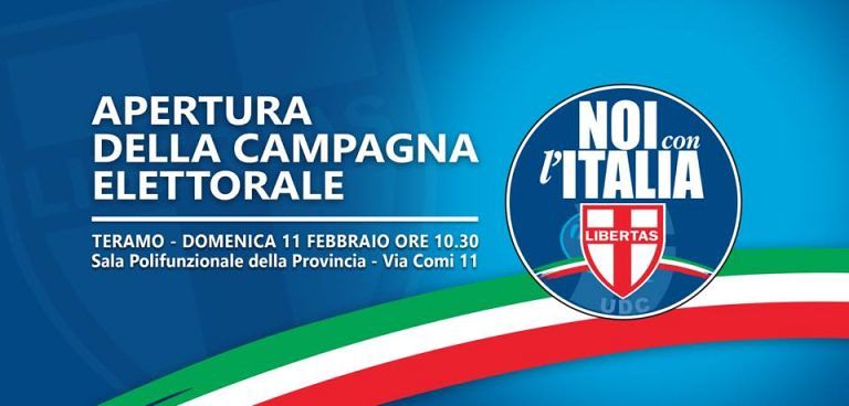 Elezioni, Noi con l’Italia-Udc apre la campagna elettorale a Teramo