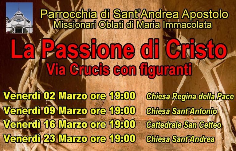 Pescara, la Passione di Cristo in 4 location della città