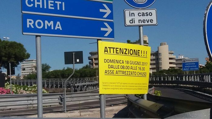 Pescara, Ironman bloccato dalle elezioni: 3 giri sull’Asse Attrezzato