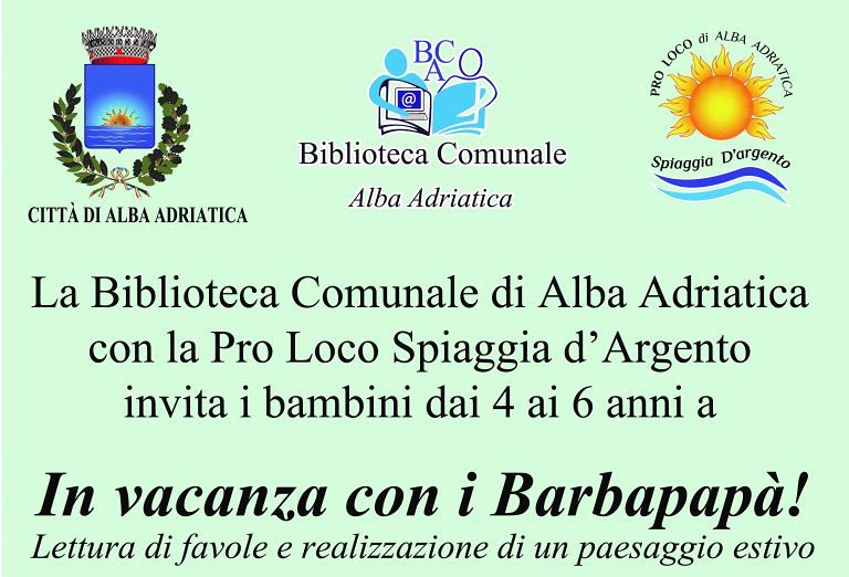 Alba Adriatica, “in vacanza con i Barbapapà”: iniziativa a Villa Flaiani