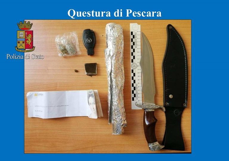 Pescara, droga e coltello in casa: espulso marocchino
