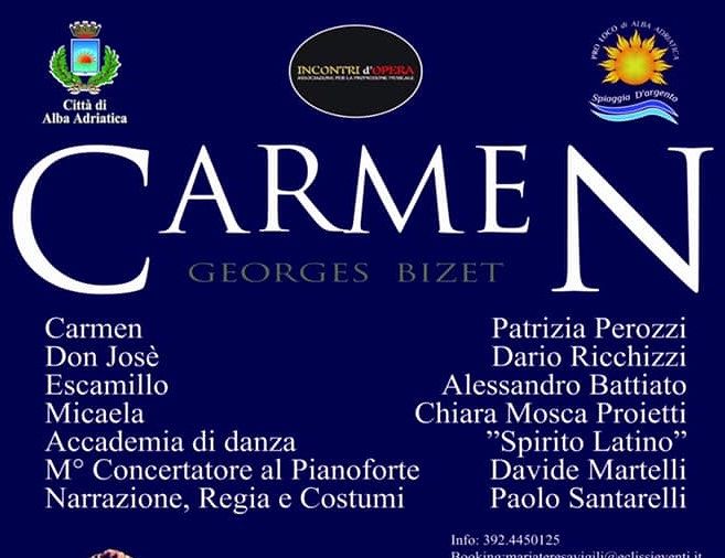 Alba Adriatica, la Carmen nel parco di Villa Flaiani: lo spettacolo