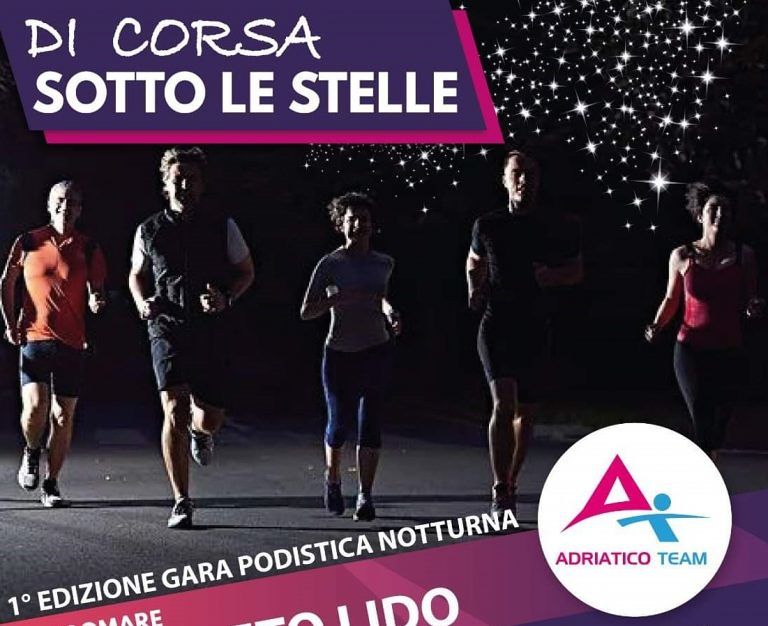 Di corsa sotto le stelle: il 17 luglio gara podistica in notturna a Tortoreto