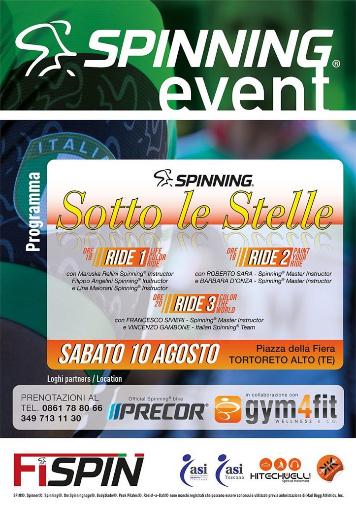 spinning sotto le stelle tortoreto