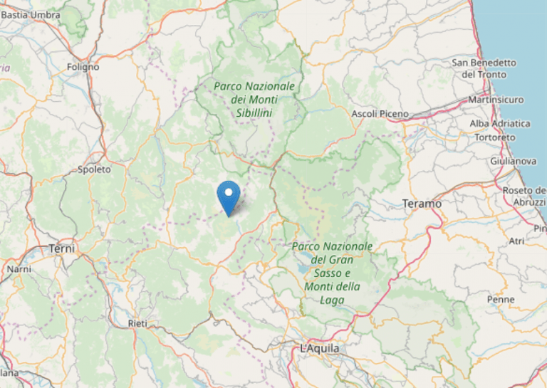 Scossa di terremoto a Cittareale (3.5), avvertita anche in Abruzzo