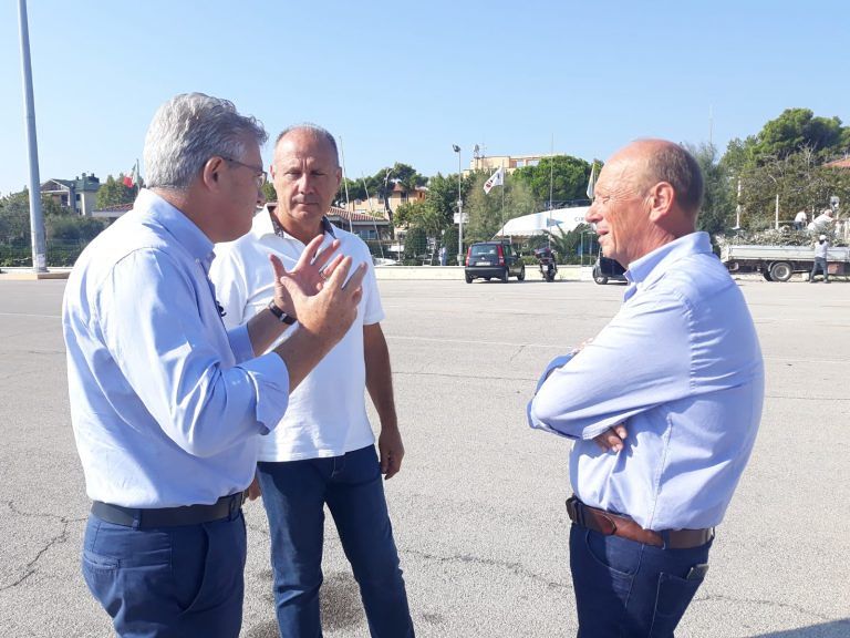 Giulianova, lavori al porto: sopralluogo del consigliere regionale Pepe