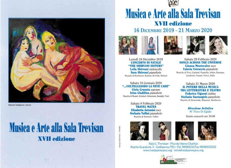 Giulianova, secondo appuntamento con la XVII Edizione di Musica e Arte alla Sala Trevisan