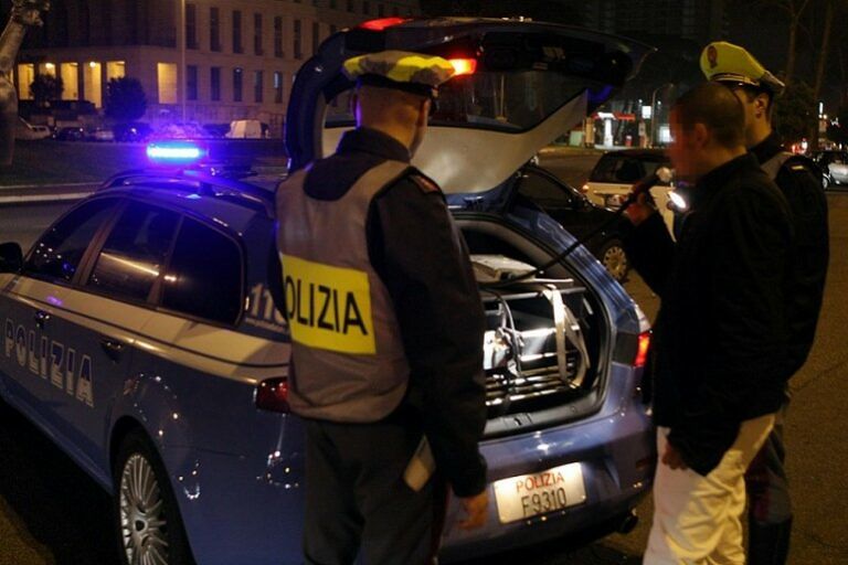 Pescara, 8 fermati alla guida sotto alcol e droga