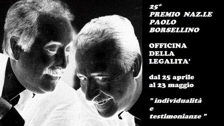 Premio Borsellino: dall’Officina della legalità alla Rai