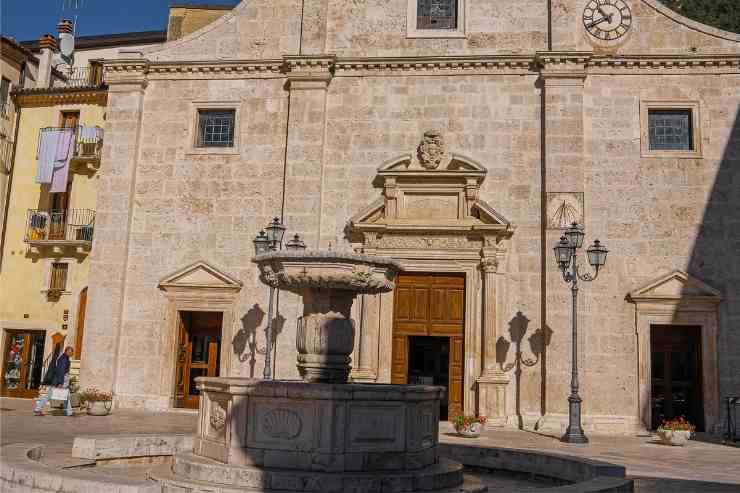 facciata della chiesa di Pacentro