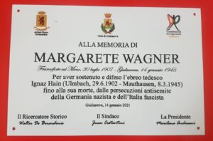 Giulianova ricorda il coraggio di Margarete Wagner con una targa commemorativa