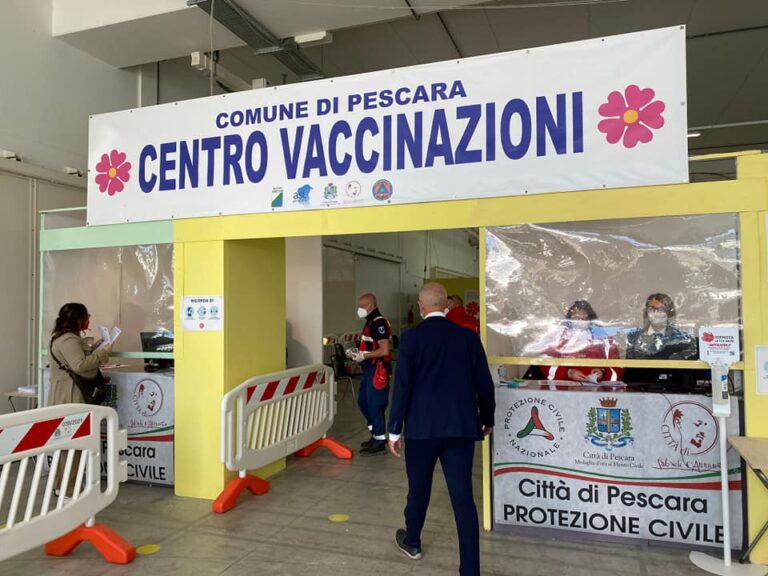 Vaccini covid: open day a Pescara e Montesilvano-COME PRENOTARSI