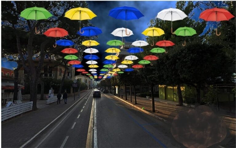 Giulianova, 700 ombrellini colorati per le vie della città