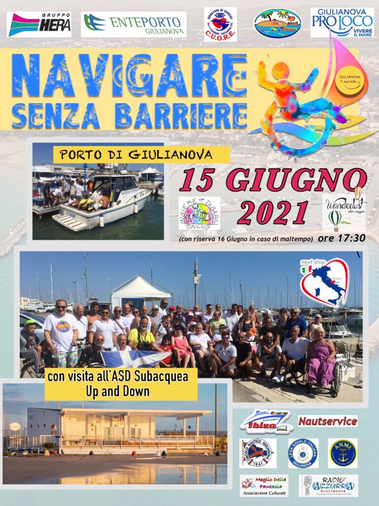 Giulianova, ‘navigare senza barriere’: passeggiate gratuite in barca per i diversamente abili