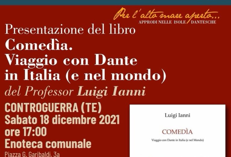 Controguerra, cultura: pomeriggio dedicato a Dante Alighieri