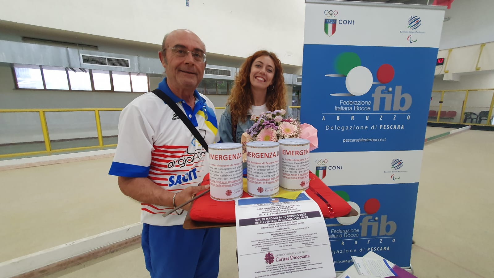 Pescara, sport e solidarietà per gli ucraini grazie alla Bocciofila Trabucco