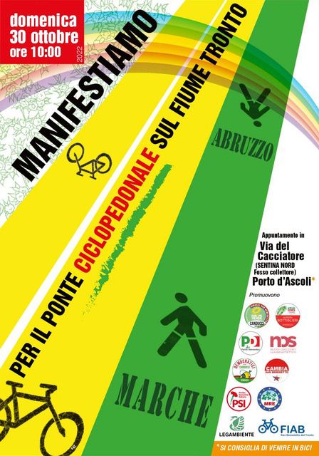 Ponte ciclabile sul Tronto: nuova manifestazione nelle Marche