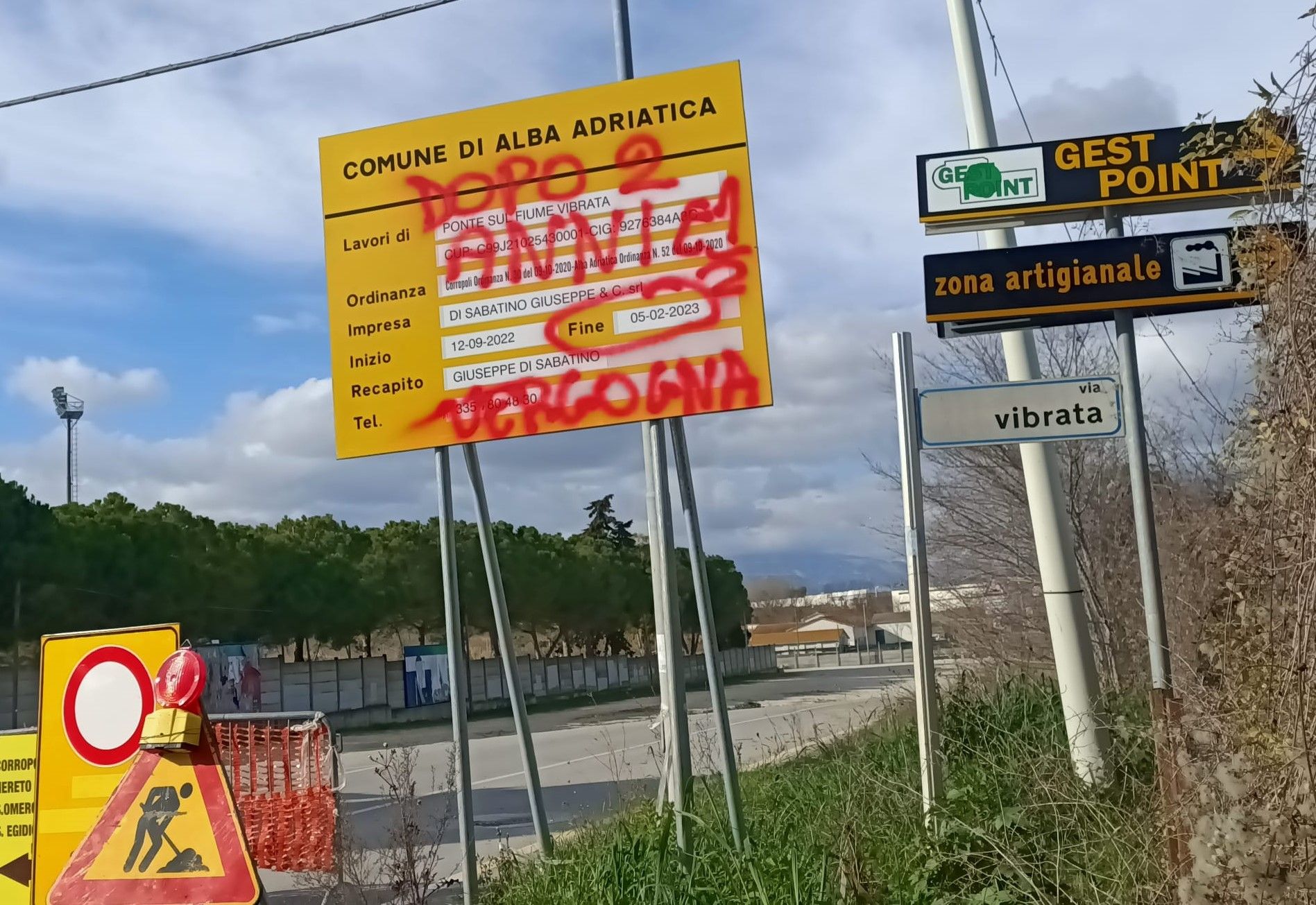 Alba Adriatica Ponte Via Ascolana Cresce Il Malessere La Scritta