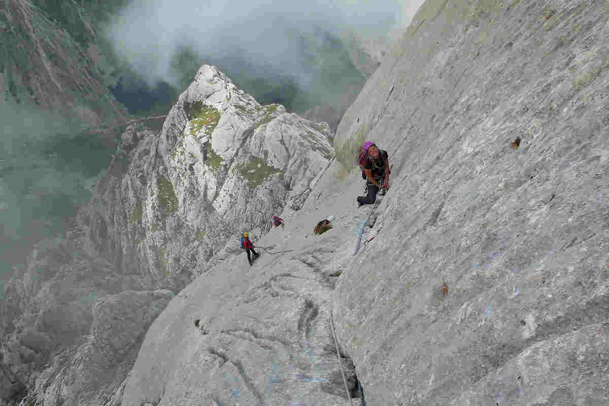 alpinisti sul gran sasso