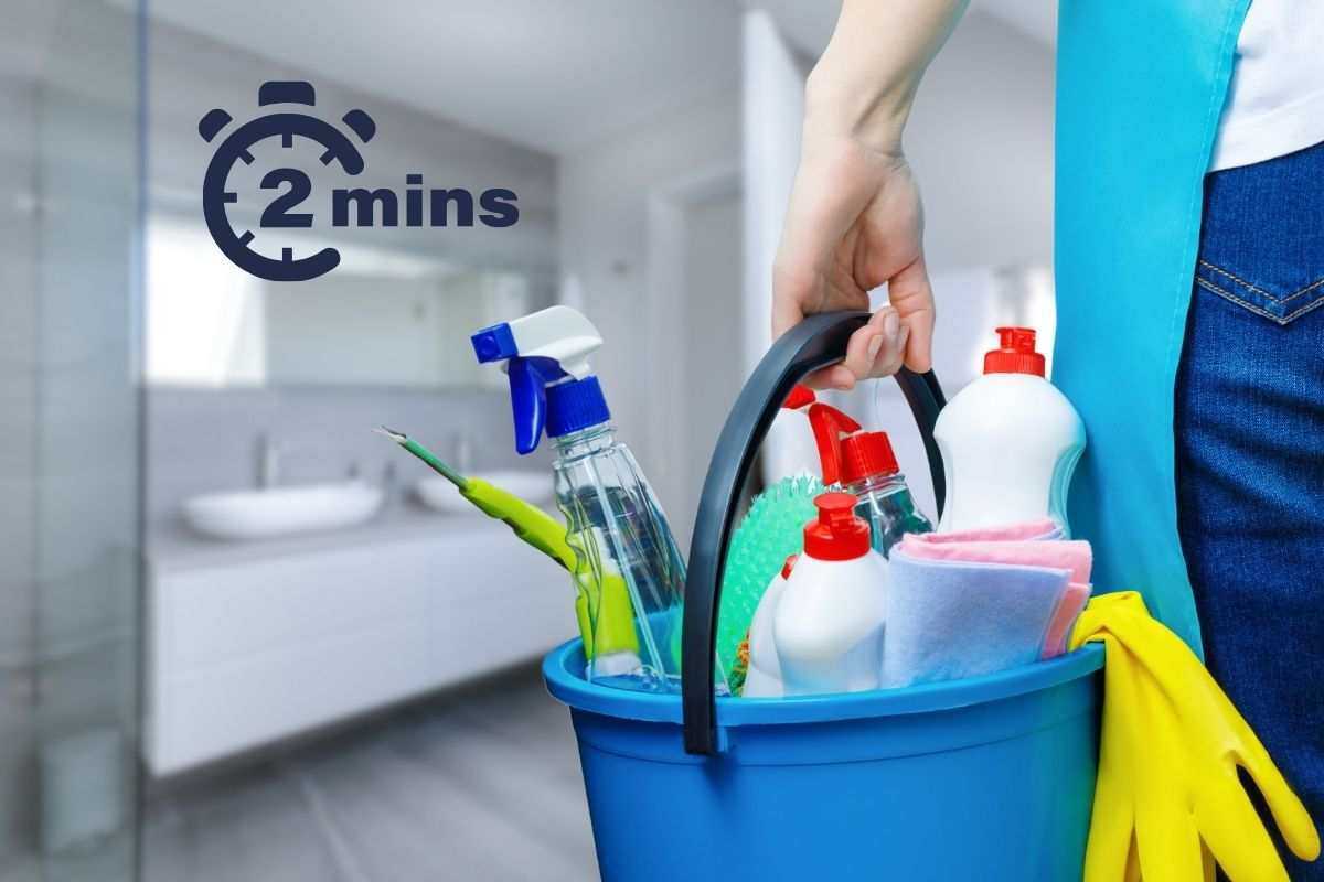 pulizia del bagno veloce ed efficiente