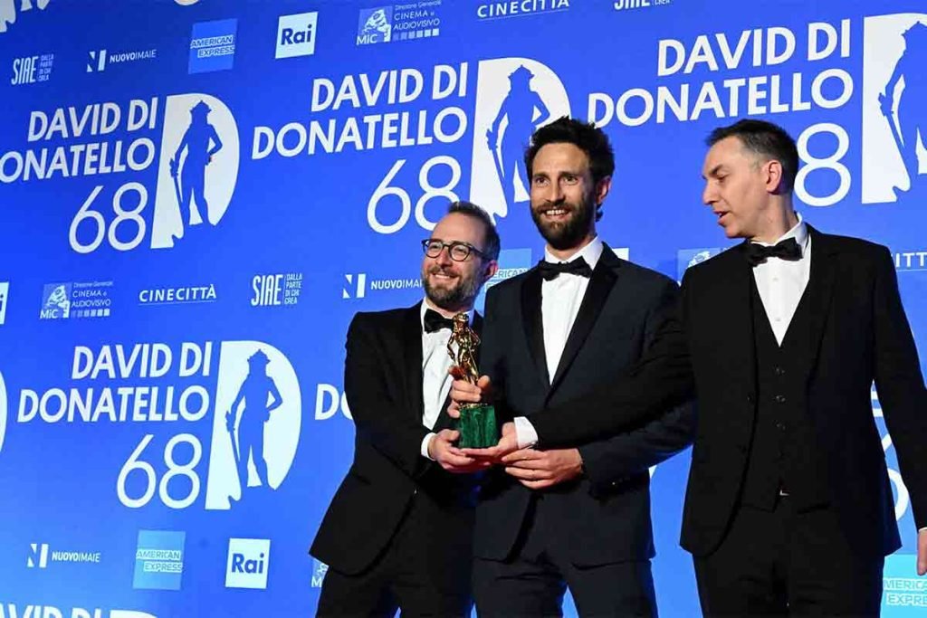 Alessandro Palmerini riceve il premio al Miglior Suono foto Ansa