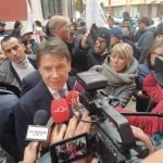 Conte visita L'Aquila elezioni
