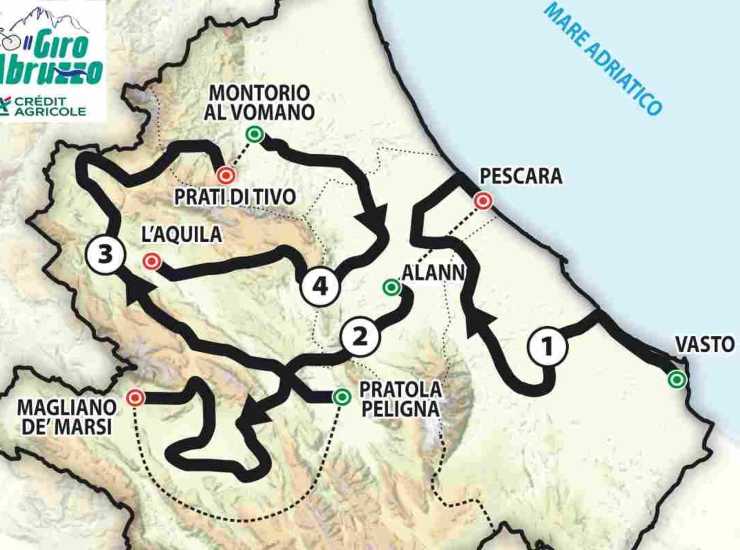 Giro d'Abruzzo Pescara divieti e chiusure