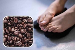 combattere la sudorazione dei piedi con il caffè