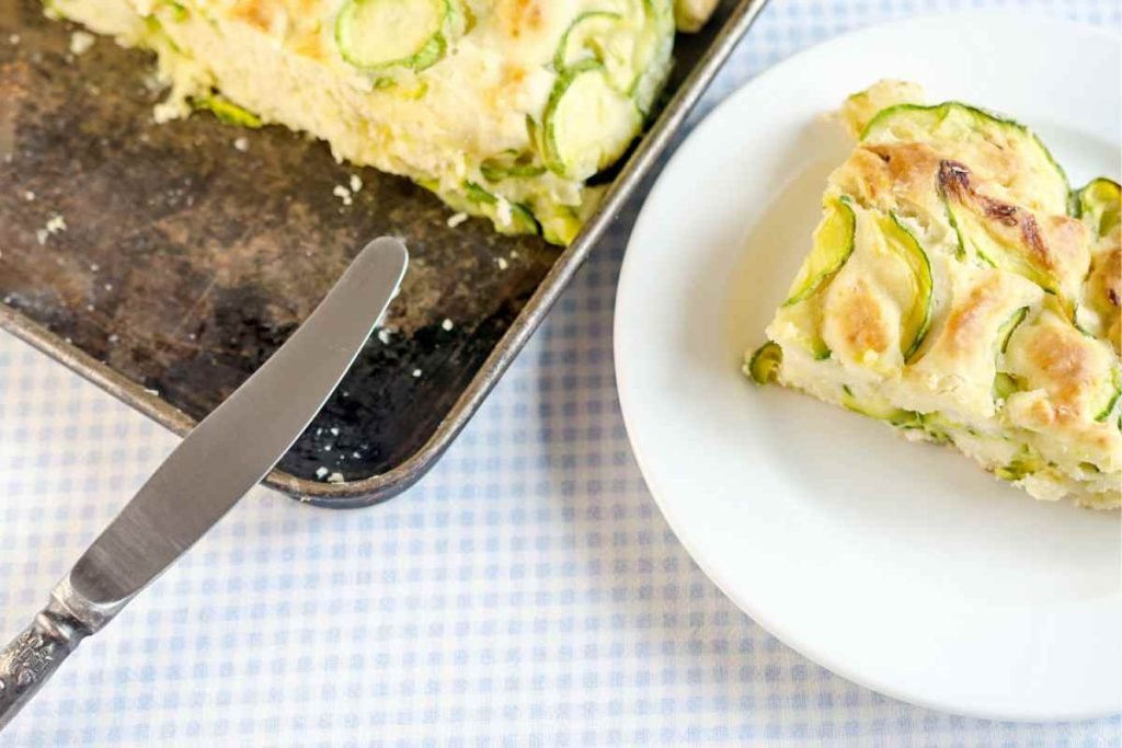 schiacciata di zucchine senza lievito
