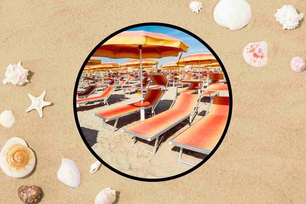 lettini e ombrelloni gratis