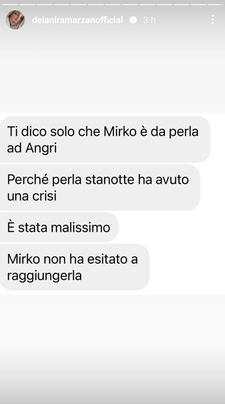 mirko e perla indiscrezione